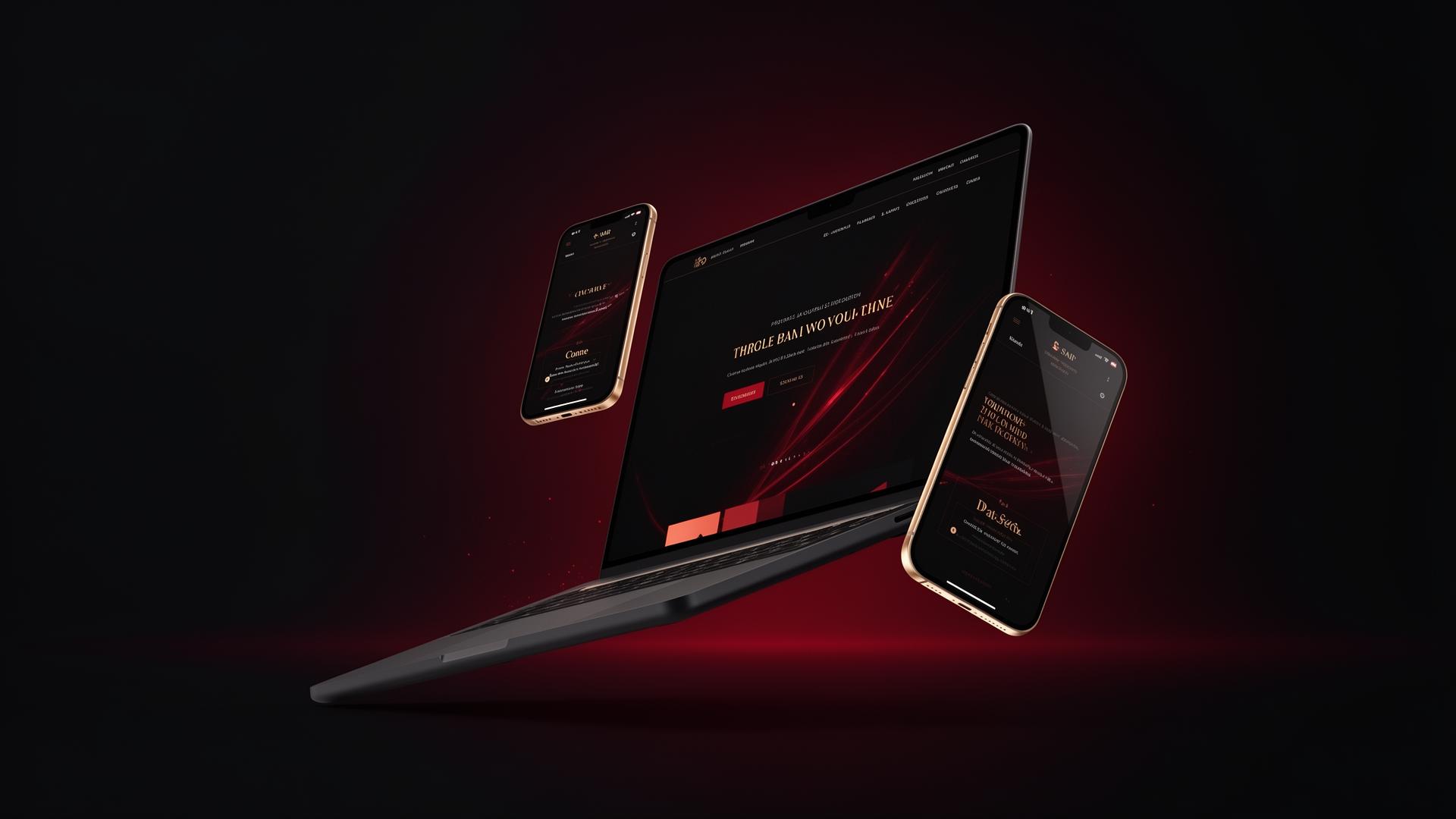 Ukázka prémiového webu Primevo Design na notebooku a mobilu